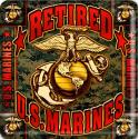 US Marines Retired 4 Inch Coasters 6 Pack
