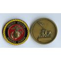 USMC - Iwo Jima on reverse Challenge Coin
