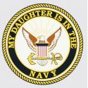 My Daughter is in the Navy with Crest Decal
