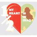 Half My Heart Is In Iraq Decal