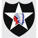 Army 2nd Infantry Division Indian Head Decal