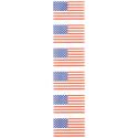 American Flag Vinyl Mini Strip Decals