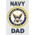 Navy Dad with Crest Logo Decal