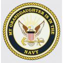 My Granddaughter is in the Navy with Crest Logo Decal