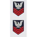 US Navy E-6 1st Class Red Mini Decal