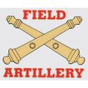 Army Field Artillery Crossed Cannons Decal