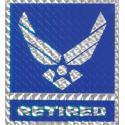 US Air Force Retired with Wing Logo Decal