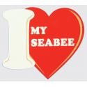 Navy I Heart My Seabee Decal