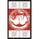 Navy with Anchor White Vinyl Taillight Decal 