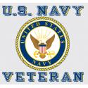 US Navy Veteran with Crest Logo Decal