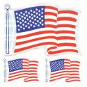American Flag 3 Piece Prism Decals 