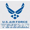 US Air Force Veteran with Wing Logo Decal