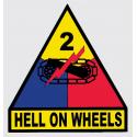 Army 2nd Armored Division Hell On Wheels Decal