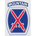 Army 10th Mountain Division Shield Logo Decal