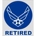 AIR FORCE RETIRED HAP WINGS DECAL
