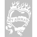 My Airman Heart and Flame Vinyl Transfer