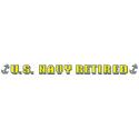 UNITED STATES NAVY RETIRED ANCHOR WINDOW STRIP DECAL