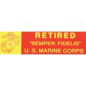 US Marine Corps Semper Fidelis Retired EGA Logo Bumper Sticker