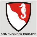 Army 36th Engineer Brigade 3 inch Decal 