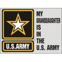 My Granddaughter is in the Army with Side Star Logo Decal
