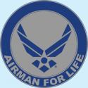AIRMAN FOR LIFE AIR FORCE DECAL 