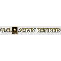 US Army Retired with Star Logo Bumper Sticker