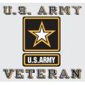 US Army Veteran with Star Logo Decal
