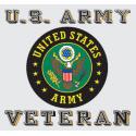 US Army Veteran with Crest Logo Decal