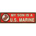 My Son is a Marine with Eagle Globe and Anchor Logo Bumper Sticker