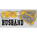 Proud Army Husband with Dog Tags Decal