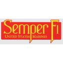 Semper Fi United States Marines Bumper Sticker