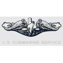 Navy Submarine Dolphin Silver Decal