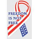 Red White and Blue Ribbon Freedom is Not Free Decal