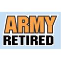 U.S. ARMY RETIRED STACKED TEXT DECAL