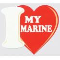 I Love My Marine Decal