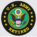 US Army Retired with Crest Logo Decal
