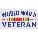 WWII Veteran with Ribbon Decal