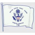 Coast Guard Wavy Flag Decal