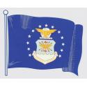 US Air Force Crest Wavy Flag Decal 