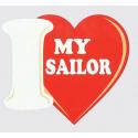 Navy I Heart My Sailor Decal