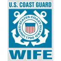 Coast Guard Wife Bold Type Decal 