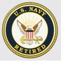 US Navy Retired with Crest Decal