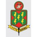 5th Marines with Seahorse Logo Decal