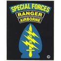 Special Forces Shoulder Patch with Ranger Tab Decal