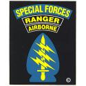 Special Forces Shoulder Patch with Ranger Tab Decal