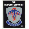 Army 501st Parachute Battalion Airborne Decal
