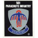 Army 501st Parachute Battalion Airborne Decal