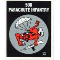 Army 508th Parachute Infantry (Devil's) Airborne Decal