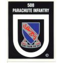 Army 508th Parachute Infantry (Fury) Airborne Decal