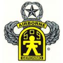 Army 509th Airborne  w/Master Wings Decal